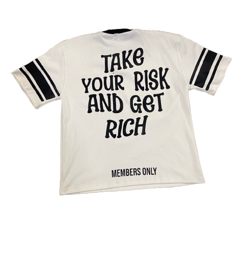 BLACK "RICH LIFE" CROP TEE