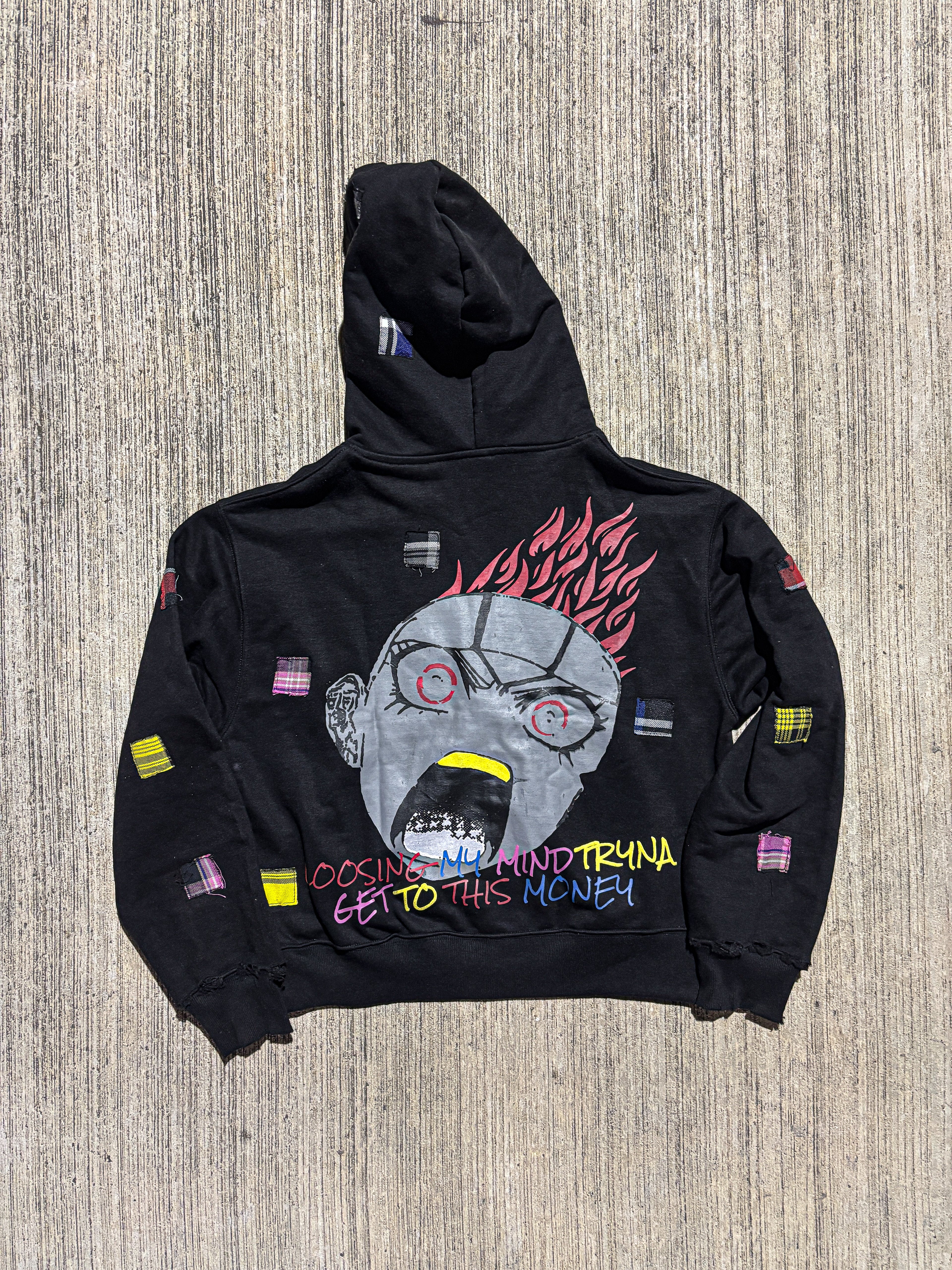 BLACK "LUXURY PATCH" ZIP UP