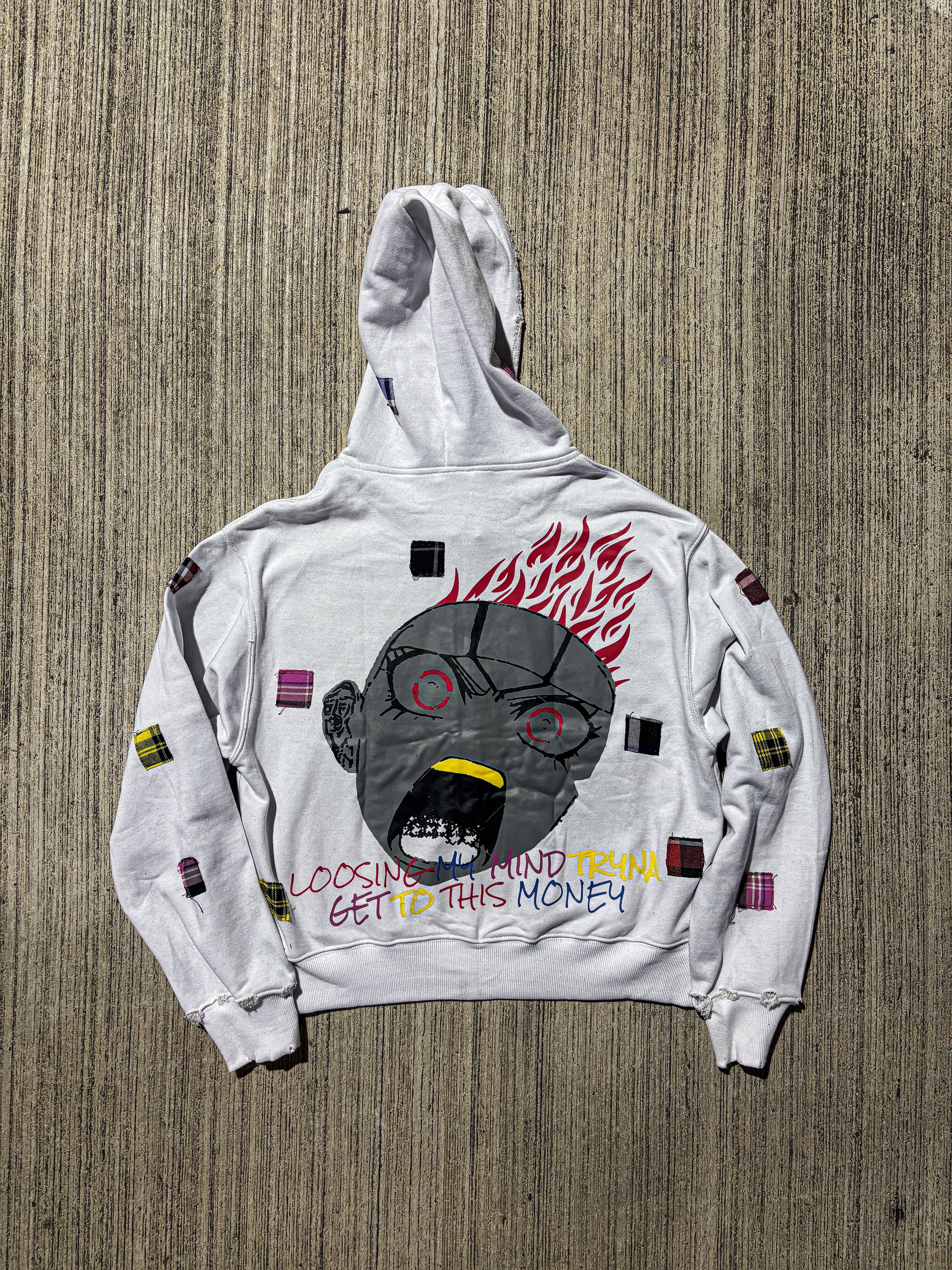 WHITE "LUXURY PATCH" ZIP UP